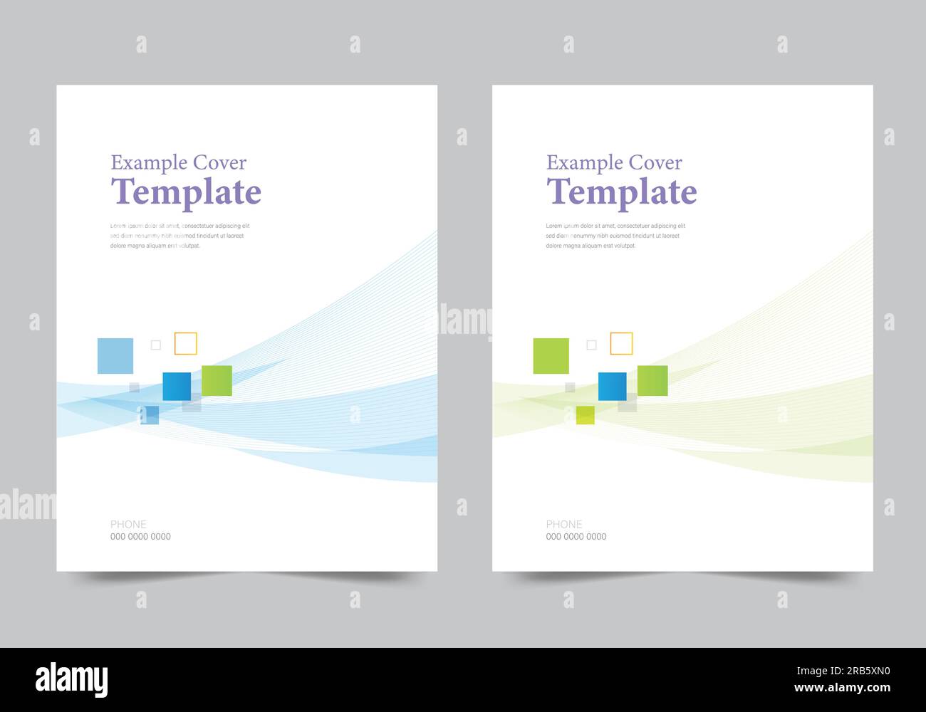 Progettazione della copertina per il modello di report annuale. Illustrazione Vettoriale