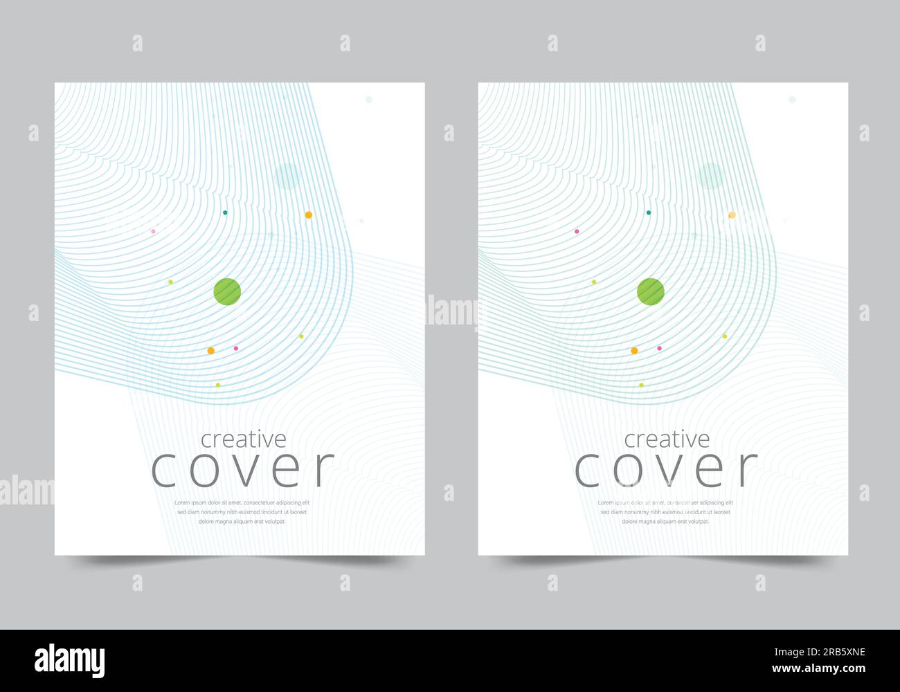 Design della copertina per il report annuale o il catalogo aziendale. Illustrazione Vettoriale