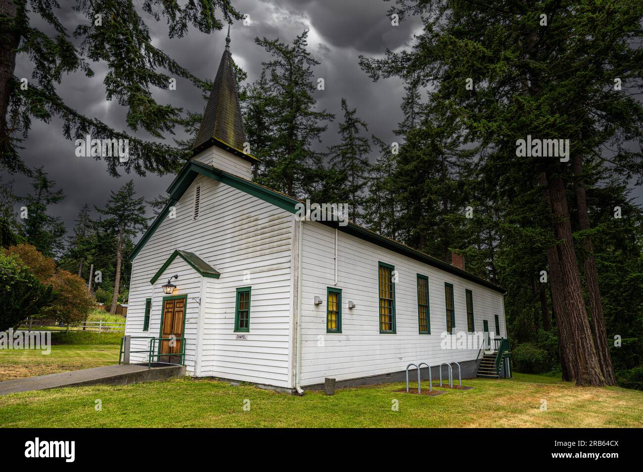 Old Chapel nel Fort Worden Historical State Park Foto Stock