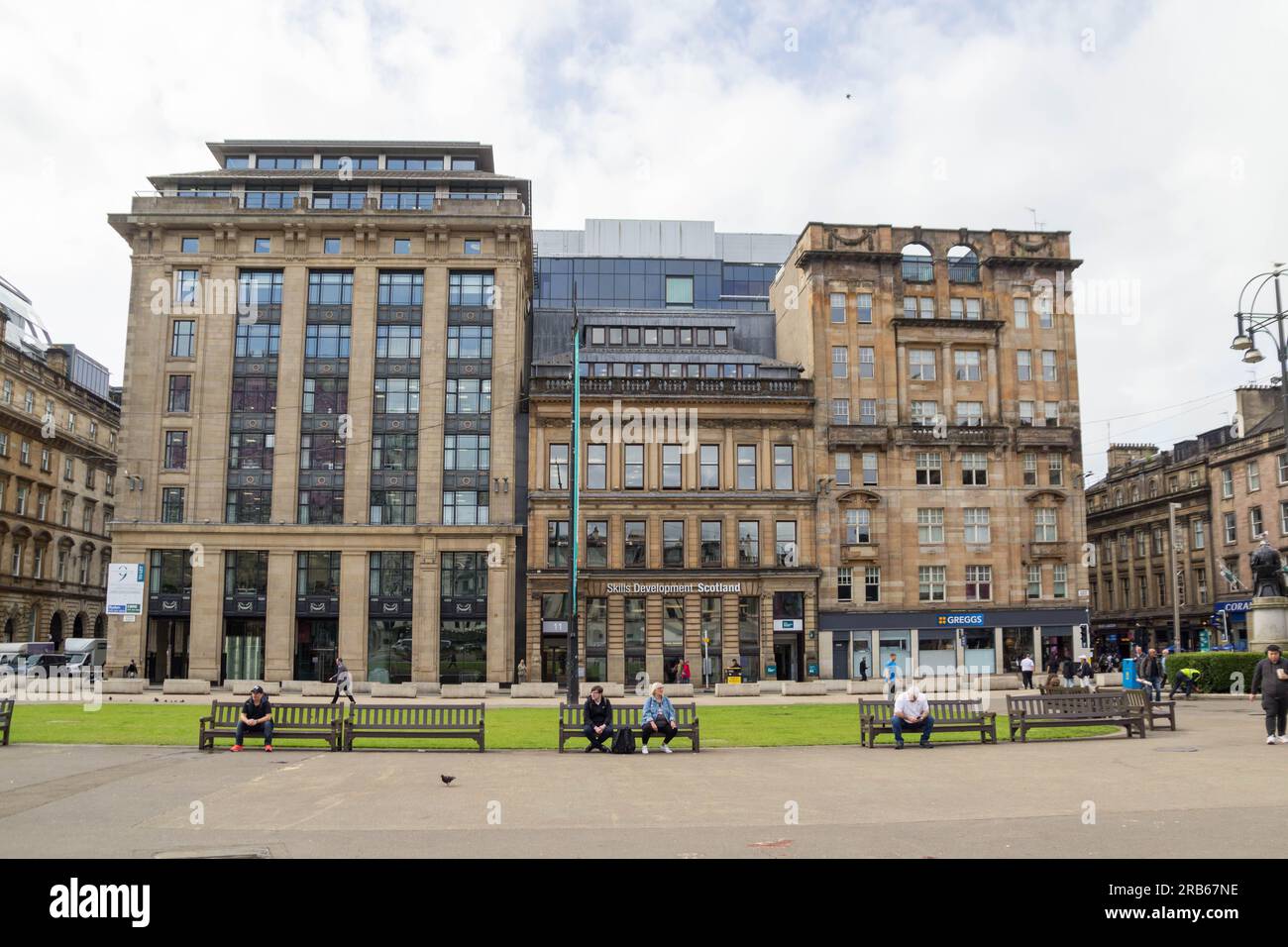 Monteith House, situata sulla George Square di Glasgow, attualmente utilizzata da Skills Development Scotland Foto Stock
