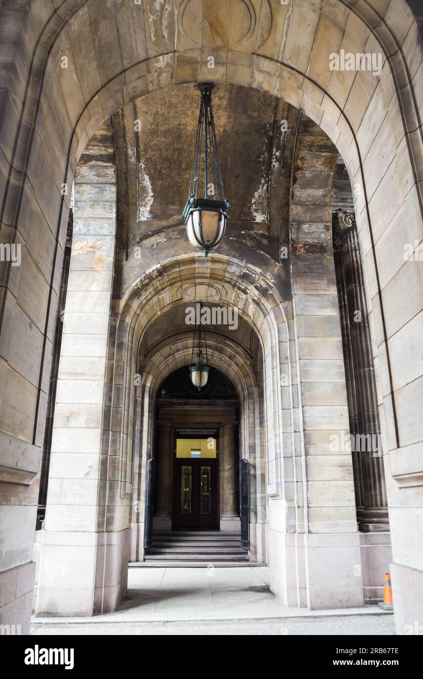 Soffitto del North Screen Archway, City Chambers che collega le camere della città di Glasgow all'ala pasquale Foto Stock
