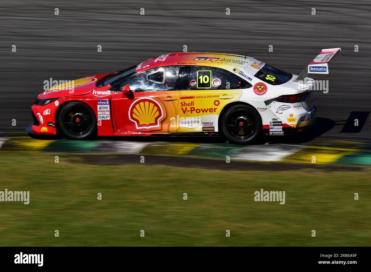 São PAOLO, SP - 07.07.2023: STOCK CAR ETAPA INTERLAGOS - pilota Ricardo Zonta, durante le prove della quinta tappa della Stock Car, sul circuito Interlagos, SP, questo venerdì (7). (Foto: Roberto Casimiro/Fotoarena) Foto Stock