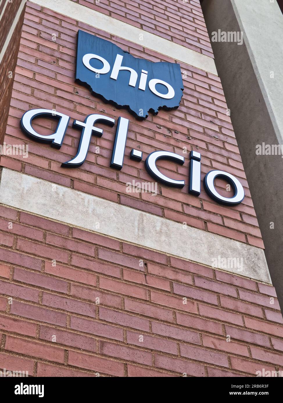 Ohio AFL CIO, Sign in Columbus Ohio USA Foto Stock
