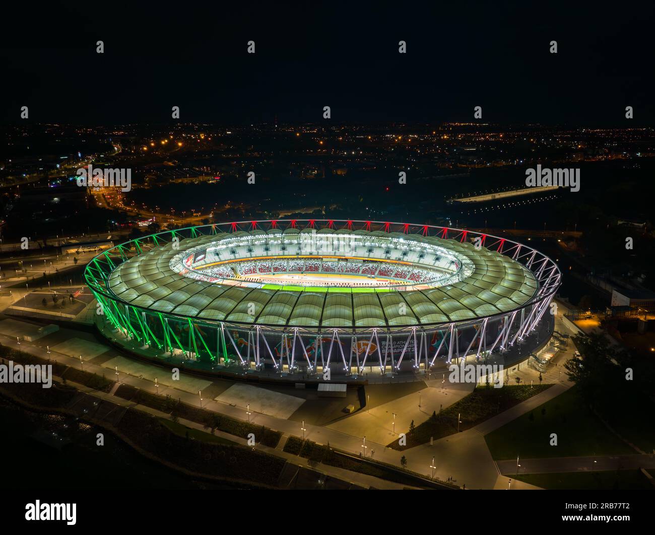 Budapest, Hiungary. National Athletics Centre questa zona fa parte del distretto di Csepel, nella capitale dell'Ungheria. Questo posto che ospita il World ath Foto Stock