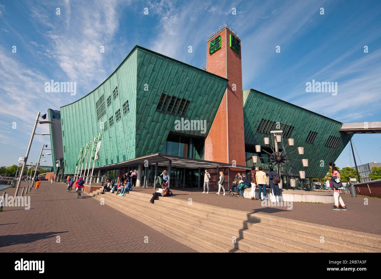 Nemo Science Museum (dall'architetto Renzo piano) ad Amsterdam, Paesi Bassi Foto Stock
