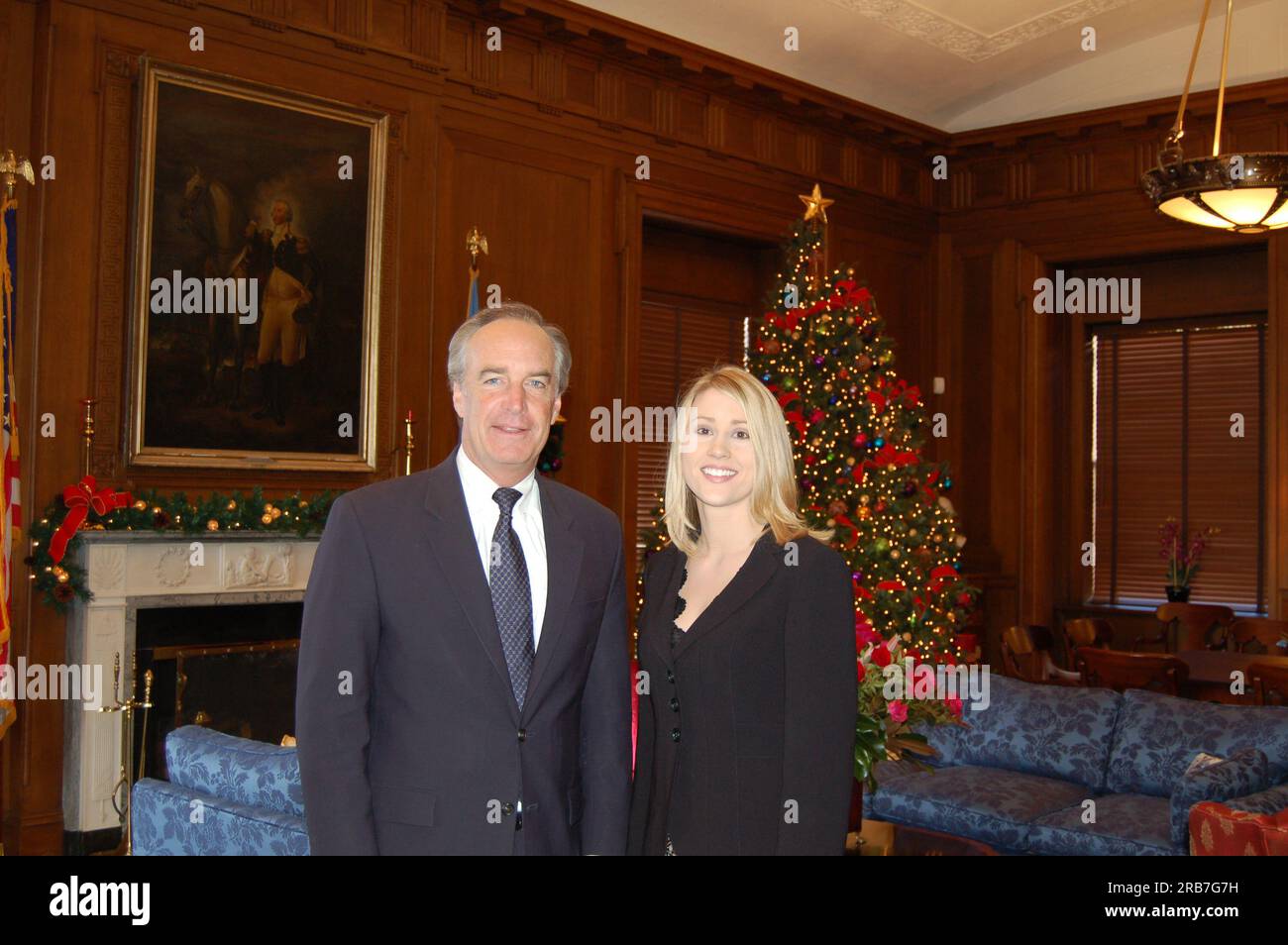 Segretario Dirk Kempthorne al Main Interior con Colbie Porter Foto Stock