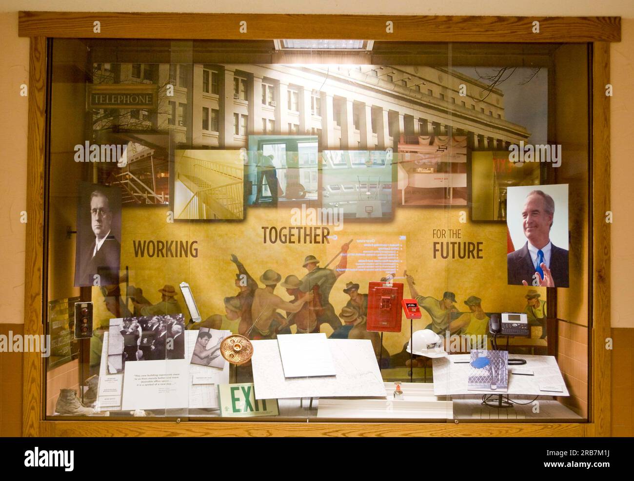 Esposizione principale della caffetteria interna: Dipartimento passato, presente, futuro Foto Stock