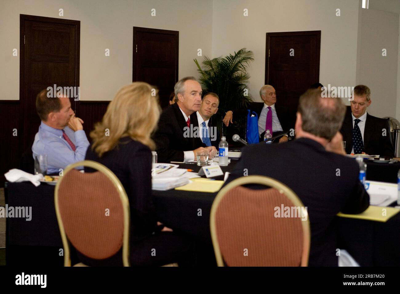 Il segretario Dirk Kempthorne che partecipa al pranzo e al forum della National Fish and Wildlife Foundation, Washington D.C. Foto Stock