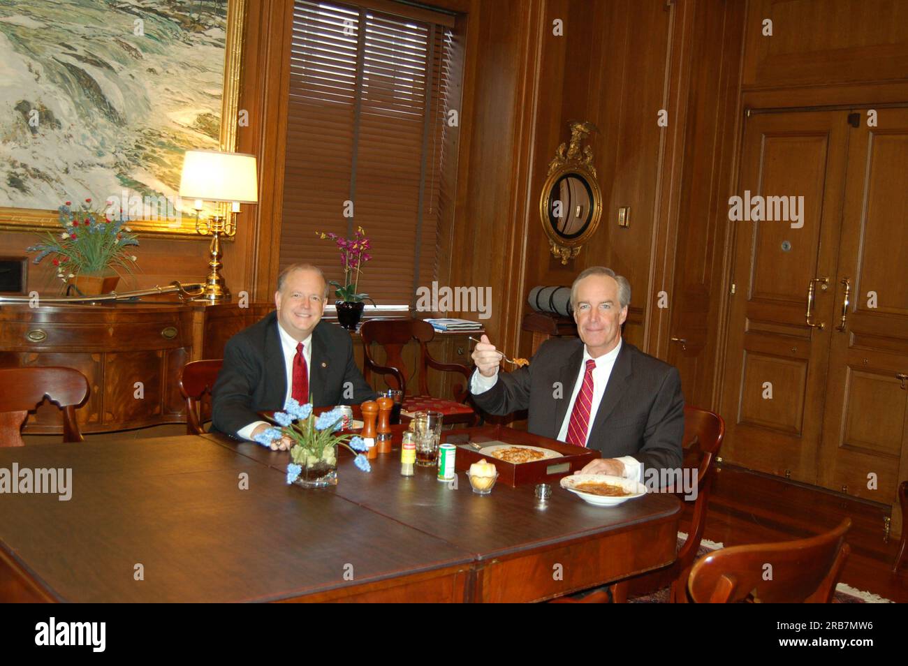 Segretario Dirk Kempthorne, incontro a pranzo all'interno principale Foto Stock