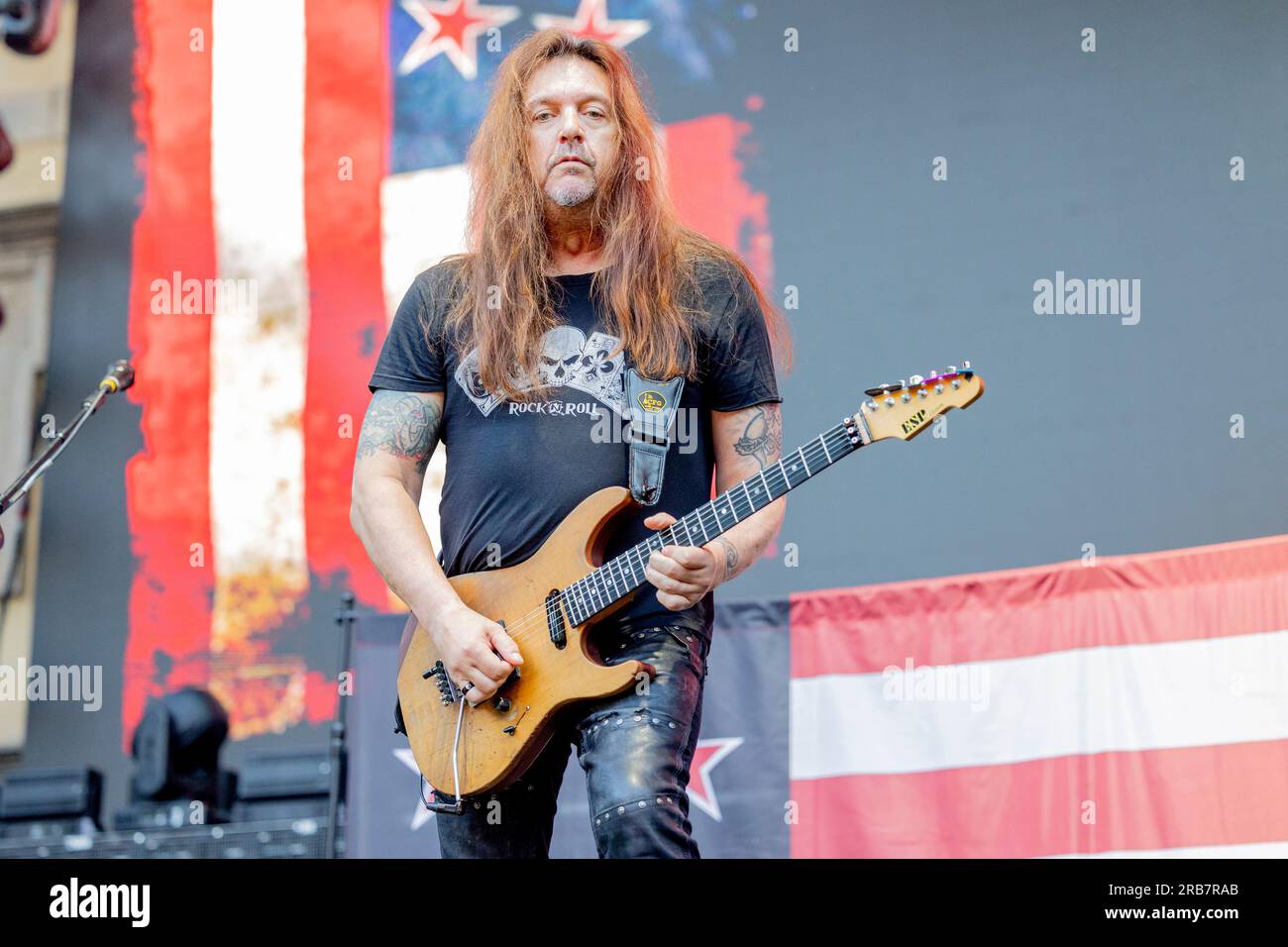 Italia 29 giugno 2023 Skid Row - atto di apertura per KISS - live in Piazza Napoleone Lucca © Andrea Ripamonti / Alamy Foto Stock