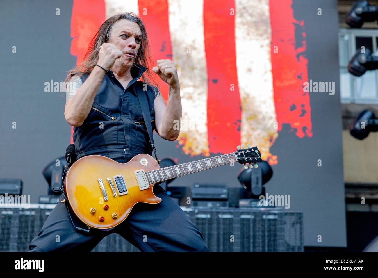 Italia 29 giugno 2023 Skid Row - atto di apertura per KISS - live in Piazza Napoleone Lucca © Andrea Ripamonti / Alamy Foto Stock