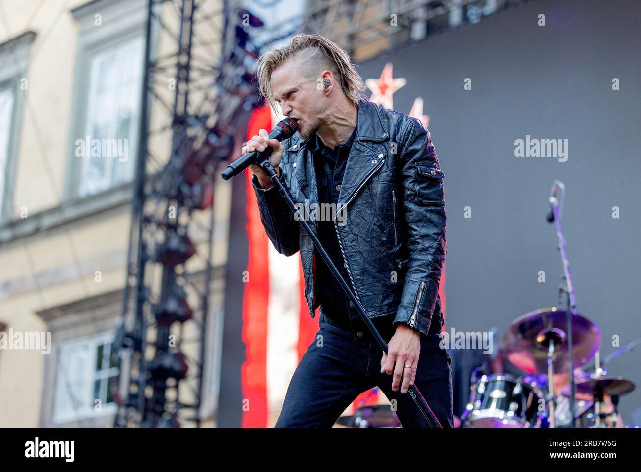 Italia 29 giugno 2023 Skid Row - atto di apertura per KISS - live in Piazza Napoleone Lucca © Andrea Ripamonti / Alamy Foto Stock