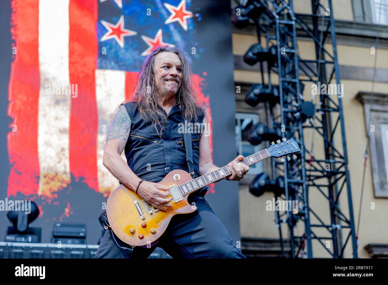 Italia 29 giugno 2023 Skid Row - atto di apertura per KISS - live in Piazza Napoleone Lucca © Andrea Ripamonti / Alamy Foto Stock