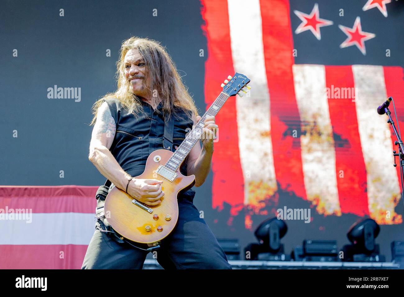 Italia 29 giugno 2023 Skid Row - atto di apertura per KISS - live in Piazza Napoleone Lucca © Andrea Ripamonti / Alamy Foto Stock