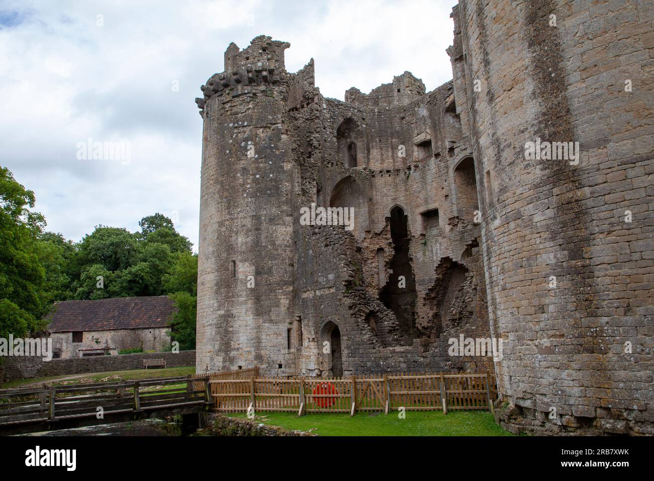 Castello di Nunney, vicino a Frome, Somerset, Foto Stock