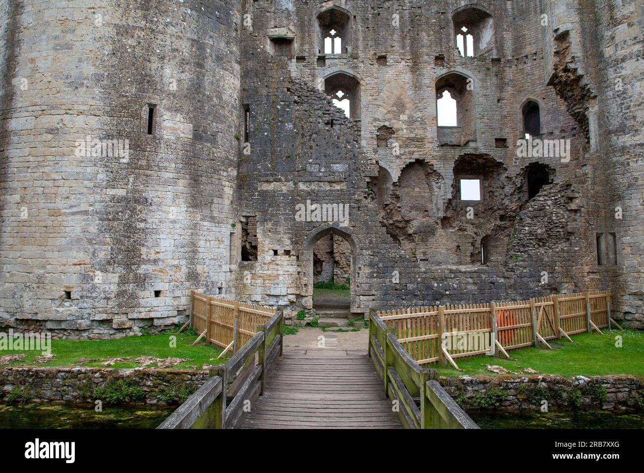 Castello di Nunney, vicino a Frome, Somerset, Foto Stock