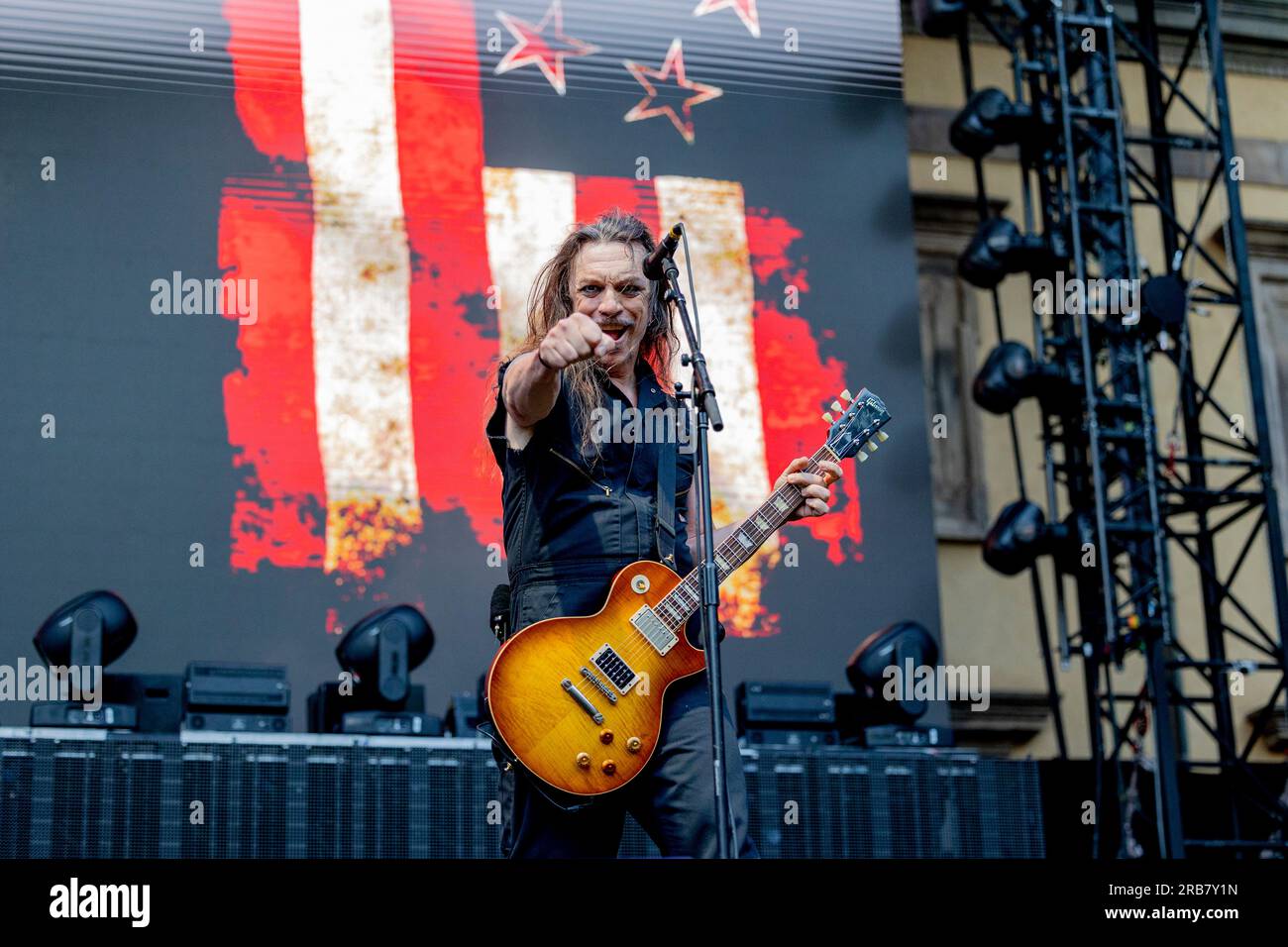 Italia 29 giugno 2023 Skid Row - atto di apertura per KISS - live in Piazza Napoleone Lucca © Andrea Ripamonti / Alamy Foto Stock