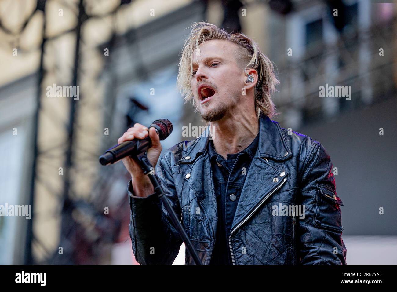 Italia 29 giugno 2023 Skid Row - atto di apertura per KISS - live in Piazza Napoleone Lucca © Andrea Ripamonti / Alamy Foto Stock