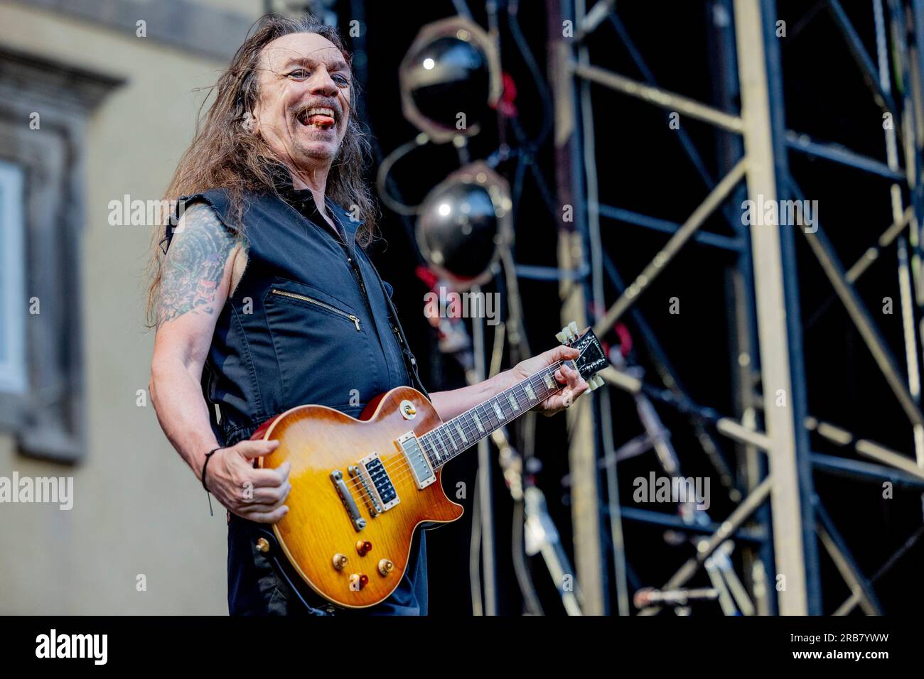 Italia 29 giugno 2023 Skid Row - atto di apertura per KISS - live in Piazza Napoleone Lucca © Andrea Ripamonti / Alamy Foto Stock