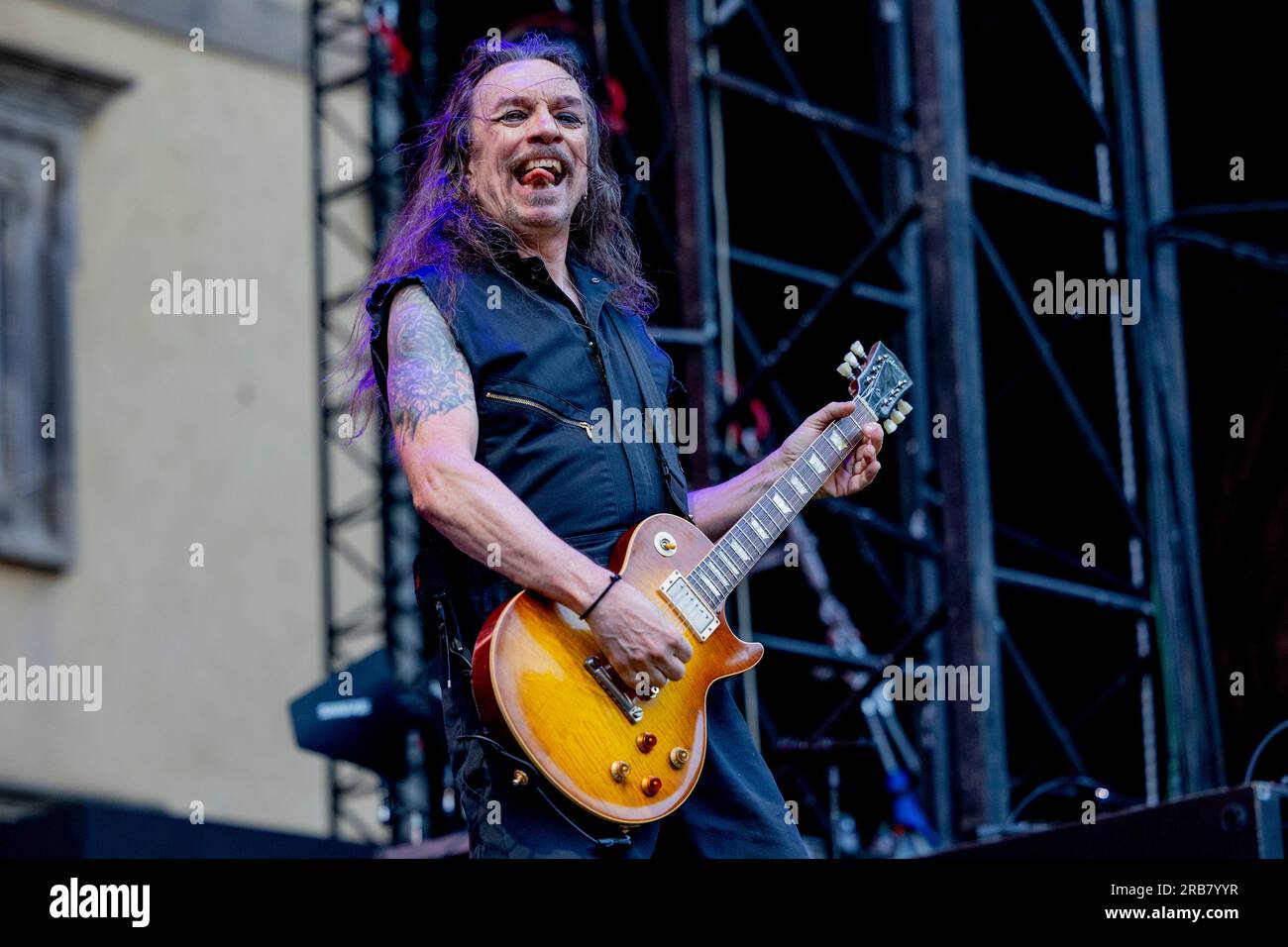 Italia 29 giugno 2023 Skid Row - atto di apertura per KISS - live in Piazza Napoleone Lucca © Andrea Ripamonti / Alamy Foto Stock