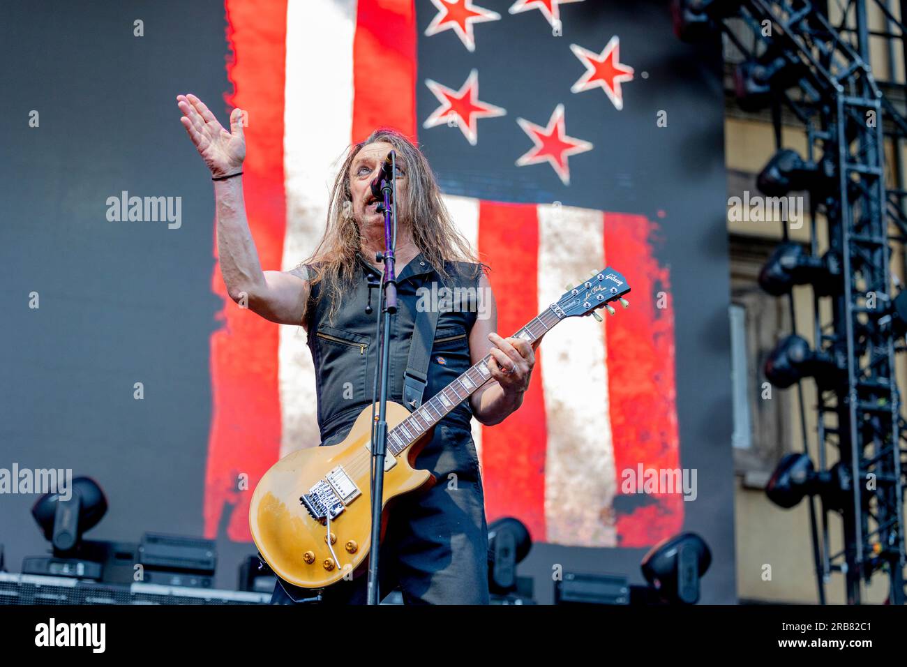 Italia 29 giugno 2023 Skid Row - atto di apertura per KISS - live in Piazza Napoleone Lucca © Andrea Ripamonti / Alamy Foto Stock