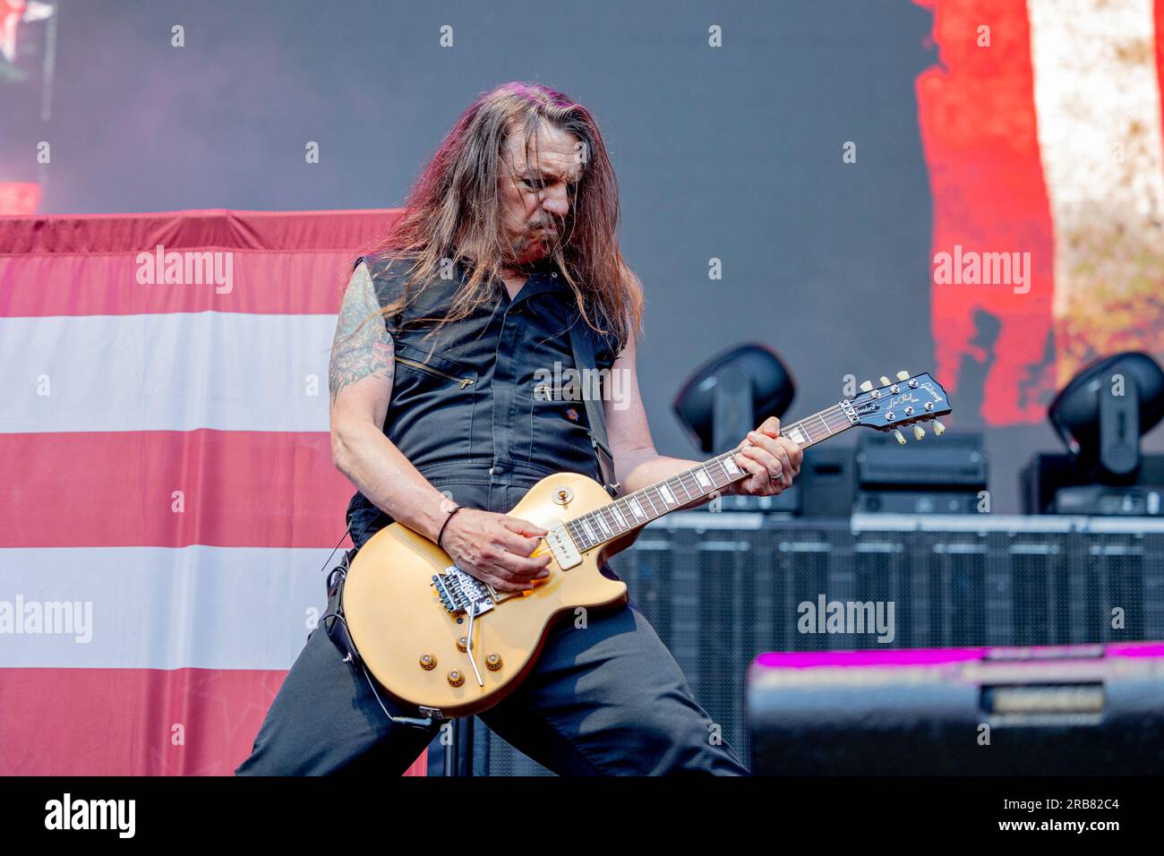 Italia 29 giugno 2023 Skid Row - atto di apertura per KISS - live in Piazza Napoleone Lucca © Andrea Ripamonti / Alamy Foto Stock