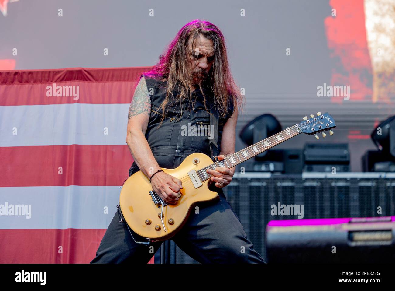Italia 29 giugno 2023 Skid Row - atto di apertura per KISS - live in Piazza Napoleone Lucca © Andrea Ripamonti / Alamy Foto Stock