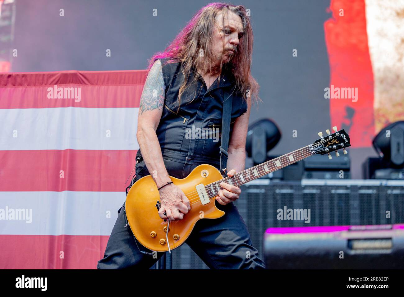 Italia 29 giugno 2023 Skid Row - atto di apertura per KISS - live in Piazza Napoleone Lucca © Andrea Ripamonti / Alamy Foto Stock