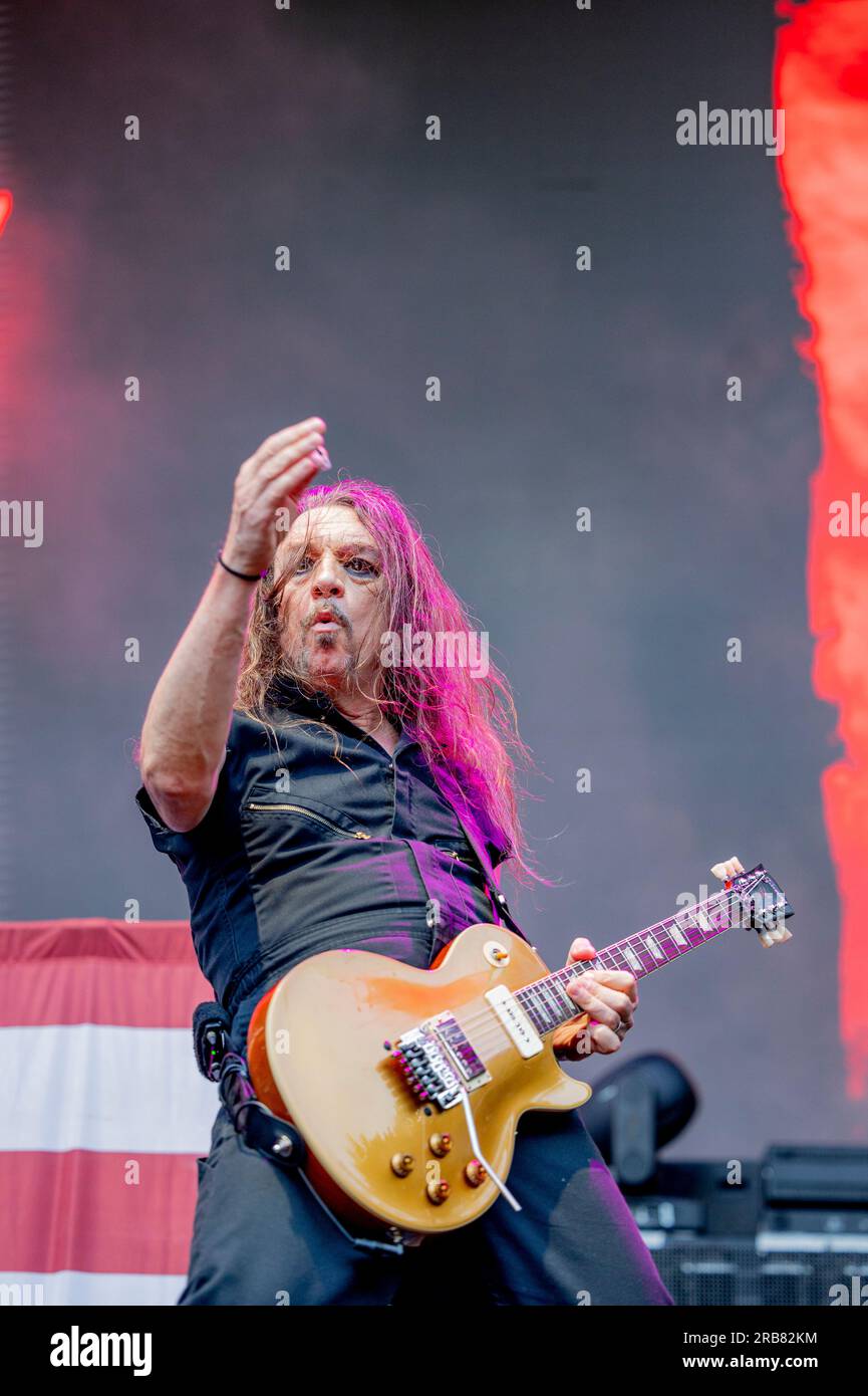 Italia 29 giugno 2023 Skid Row - atto di apertura per KISS - live in Piazza Napoleone Lucca © Andrea Ripamonti / Alamy Foto Stock