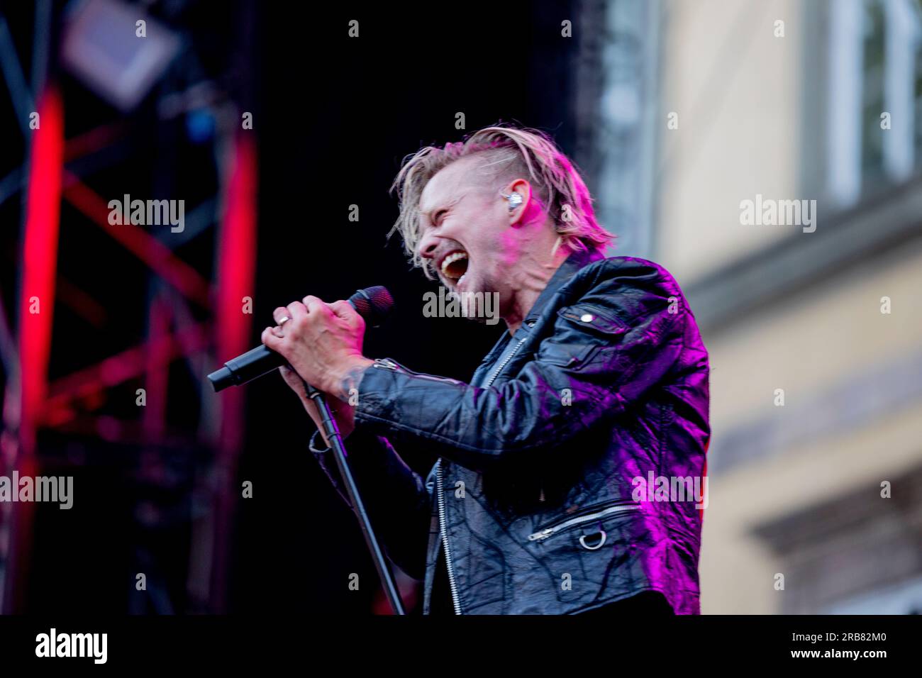 Italia 29 giugno 2023 Skid Row - atto di apertura per KISS - live in Piazza Napoleone Lucca © Andrea Ripamonti / Alamy Foto Stock