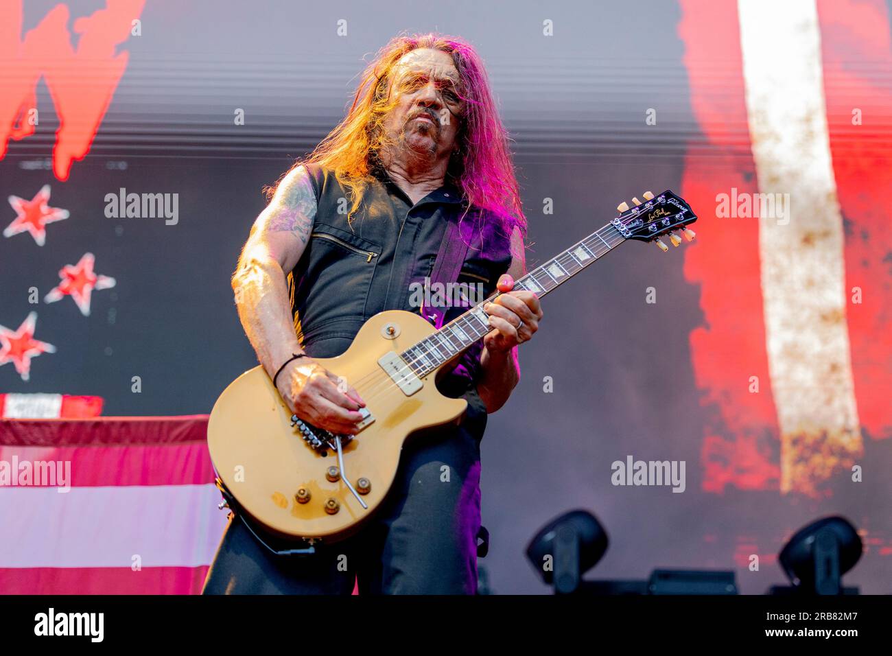 Italia 29 giugno 2023 Skid Row - atto di apertura per KISS - live in Piazza Napoleone Lucca © Andrea Ripamonti / Alamy Foto Stock