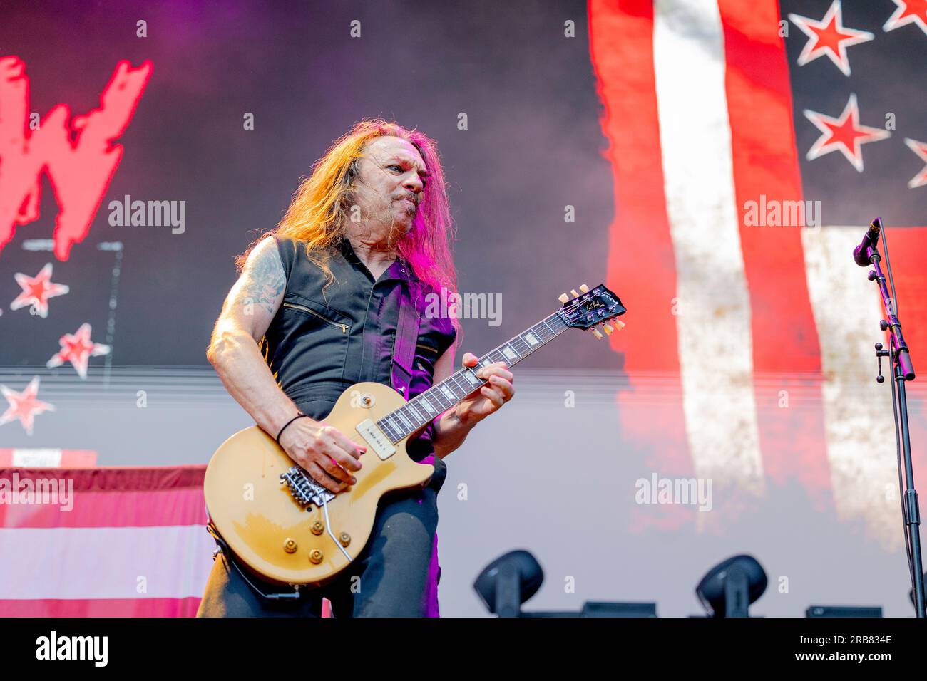 Italia 29 giugno 2023 Skid Row - atto di apertura per KISS - live in Piazza Napoleone Lucca © Andrea Ripamonti / Alamy Foto Stock