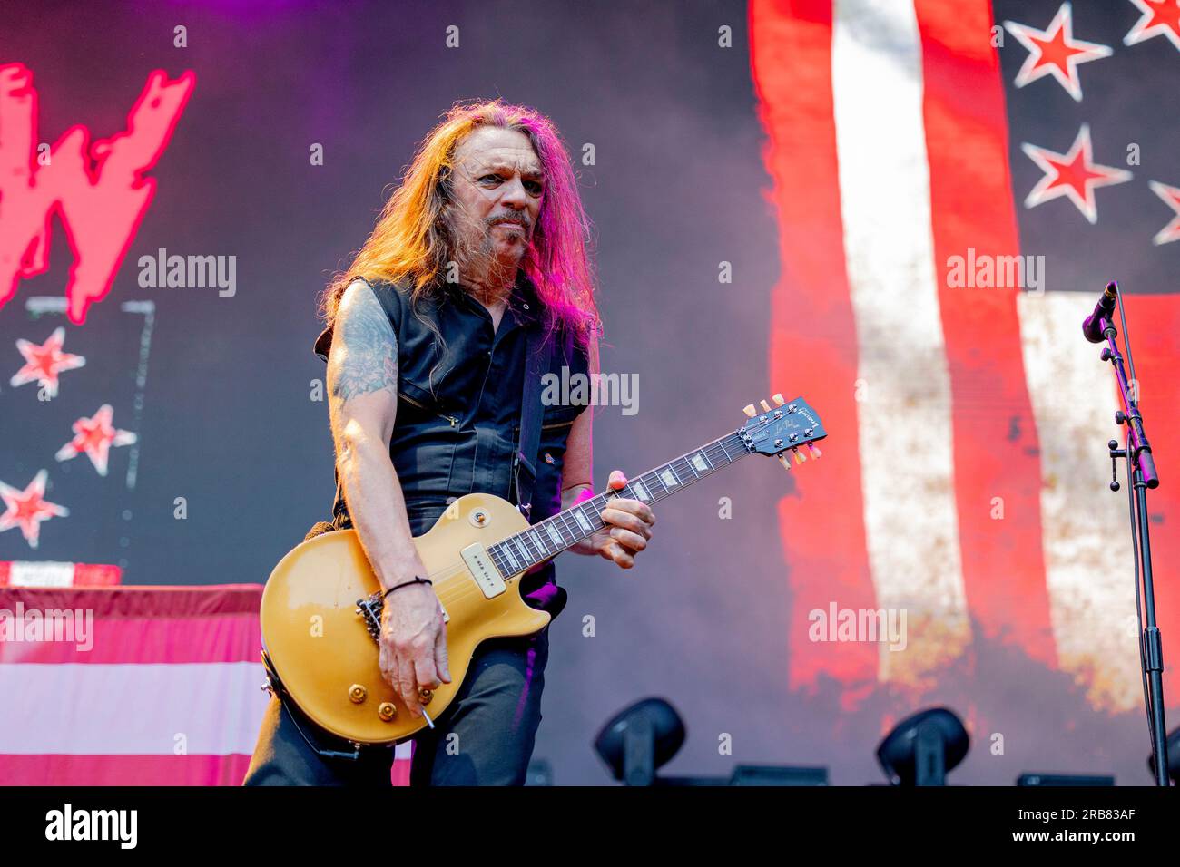 Italia 29 giugno 2023 Skid Row - atto di apertura per KISS - live in Piazza Napoleone Lucca © Andrea Ripamonti / Alamy Foto Stock