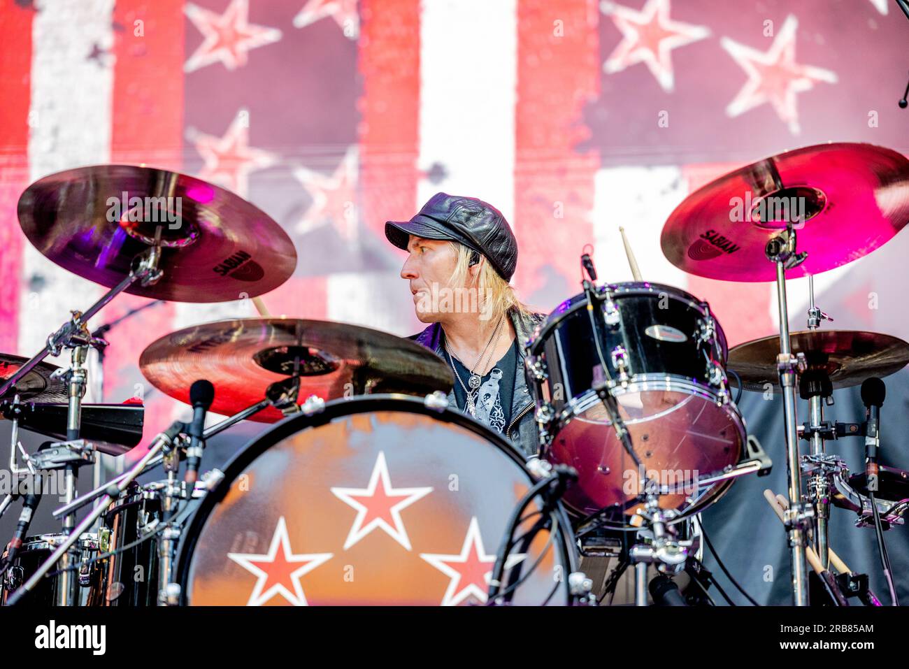 Italia 29 giugno 2023 Skid Row - atto di apertura per KISS - live in Piazza Napoleone Lucca © Andrea Ripamonti / Alamy Foto Stock