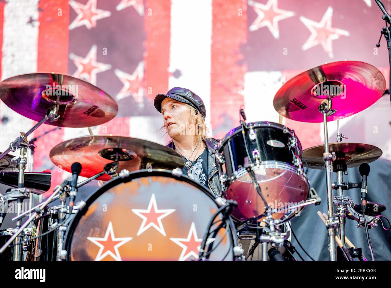 Italia 29 giugno 2023 Skid Row - atto di apertura per KISS - live in Piazza Napoleone Lucca © Andrea Ripamonti / Alamy Foto Stock