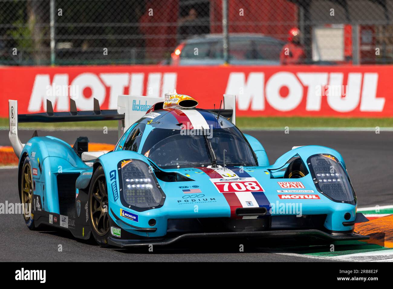 Monza, Italia. 8 luglio 2023. GLICKENHAUS RACING - Romain Dumas (fra), Olivier Pla (fra), Nathanael Berthon (fra) - Glickenhaus 007 crediti: Live Media Publishing Group/Alamy Live News Foto Stock