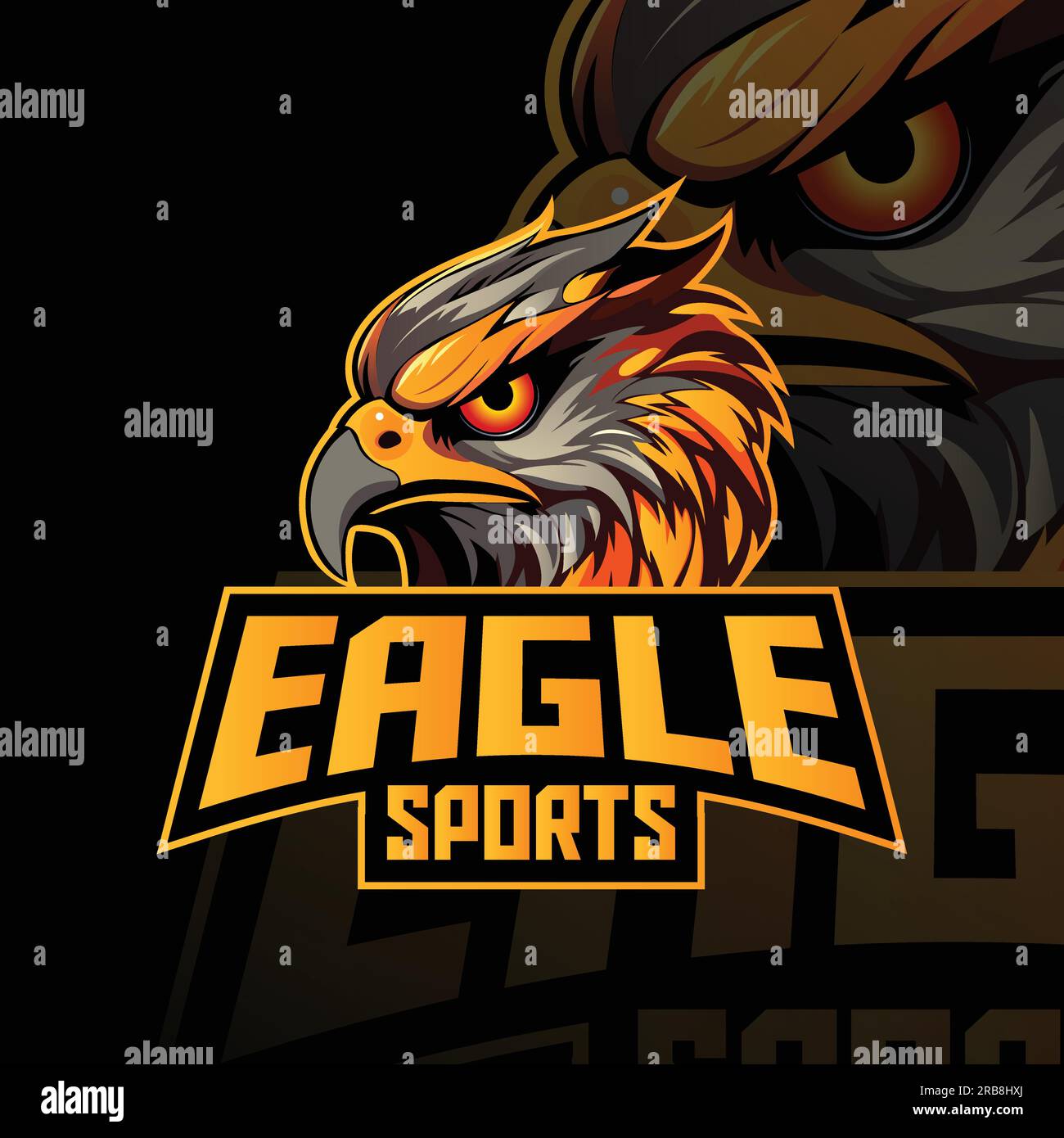 Logo Eagle modello vettoriale logo mascotte Eagle Illustrazione Vettoriale