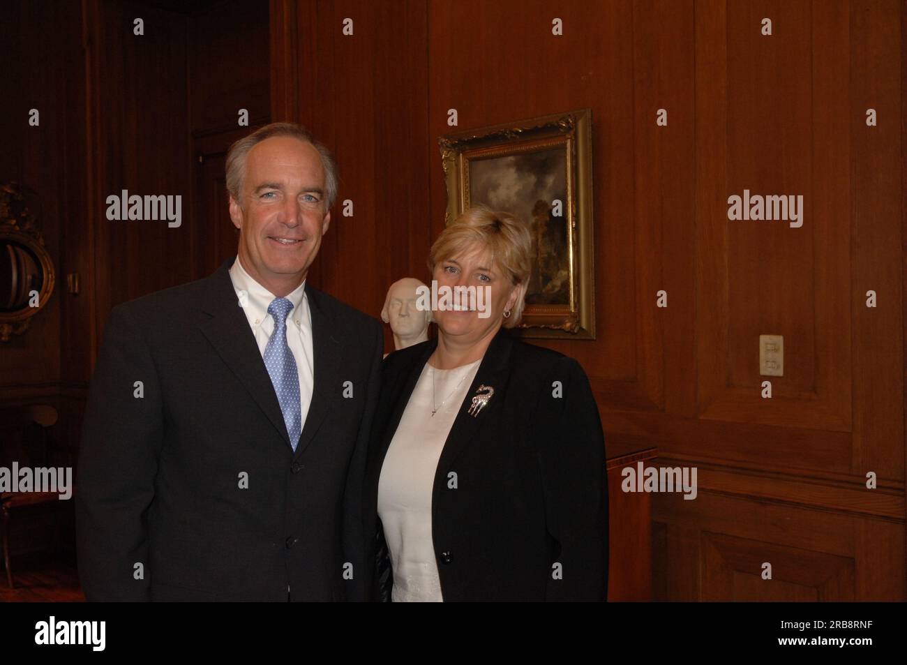 Segretario Dirk Kempthorne con moglie, Patricia, al Main Interior Foto Stock