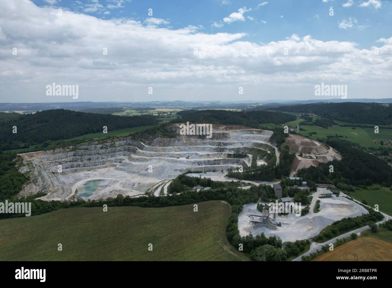 Velke Hydcice, repubblica ceca HASIT Company and Quarry-Sumava calcari e intonaci, repubblica ceca Europa, Foto Stock