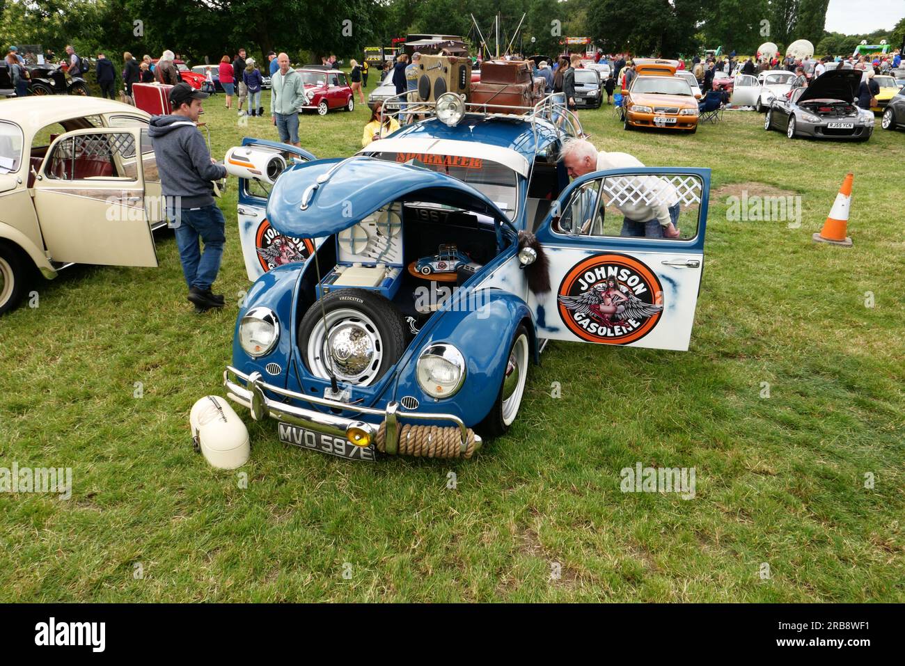 Volkswagen Beetle Type 1 in mostra al Markeaton Car Show, Derby, 2023 Foto Stock