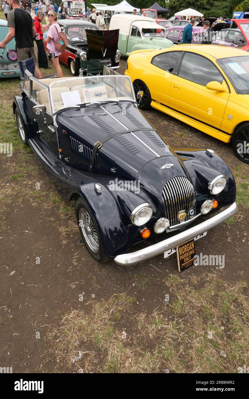 Morgan 4/4 4 posti al Markeaton Car Show, Derby, 2023 Foto Stock