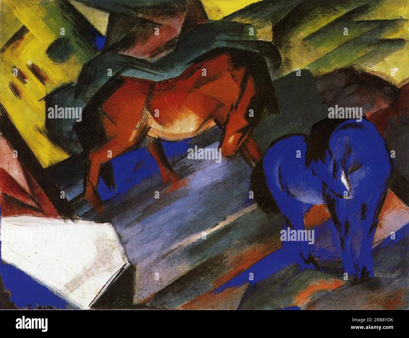 Red and Blue Horse 1912 di Franz Marc Foto Stock