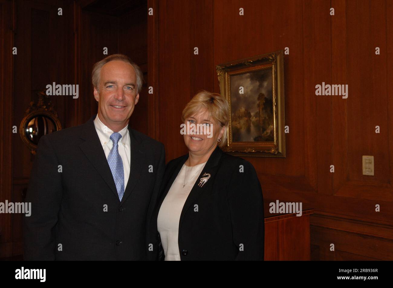 Segretario Dirk Kempthorne con moglie, Patricia, al Main Interior Foto Stock