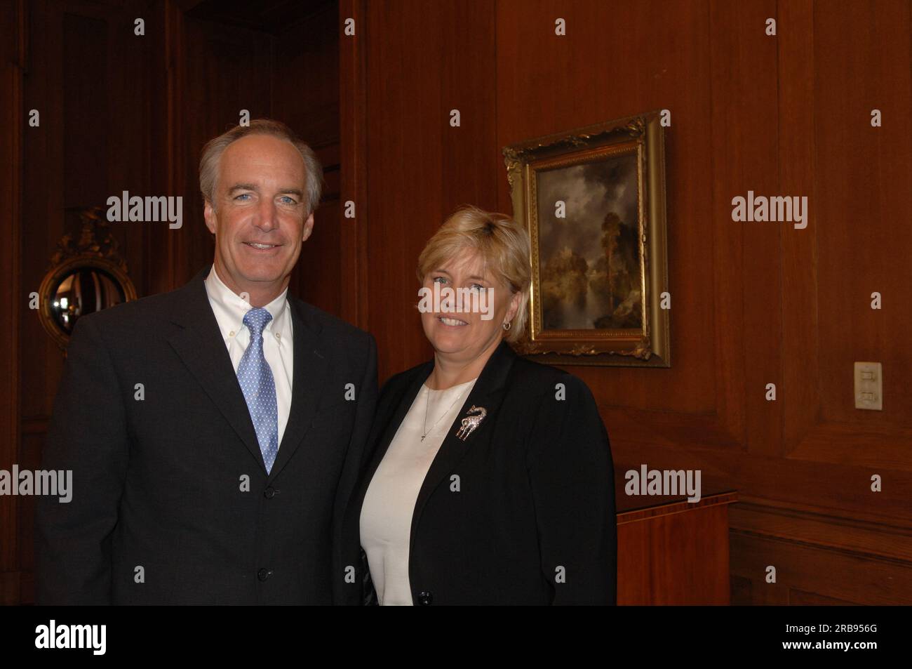 Segretario Dirk Kempthorne con moglie, Patricia, al Main Interior Foto Stock