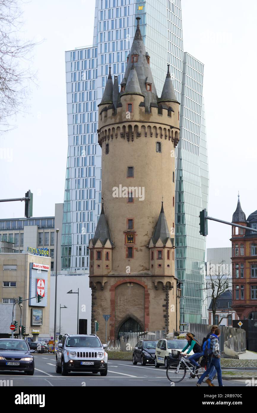 The Eschenheimer Tor, Francoforte sul meno, Germania Foto Stock