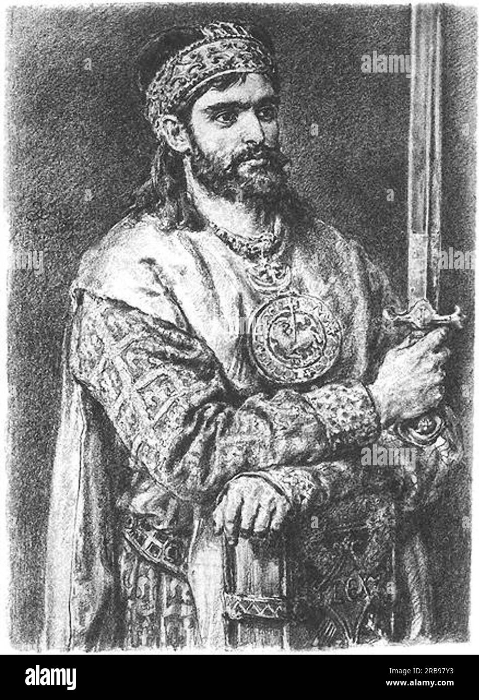 Kazimierz II Sprawiedliwy di Jan Matejko Foto Stock