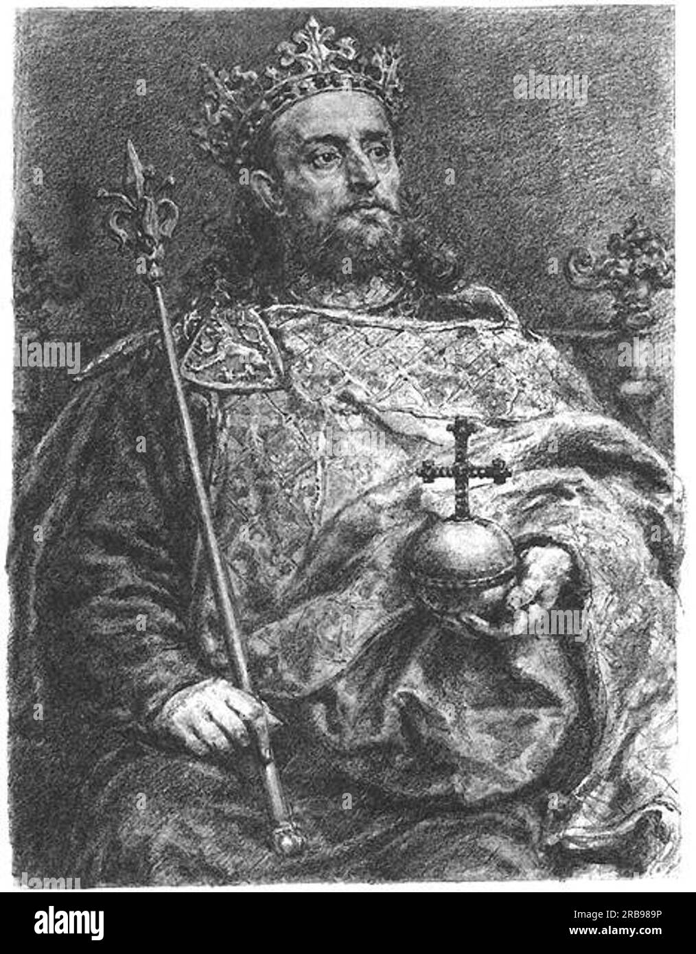 Wenceslaus II di Jan Matejko Foto Stock