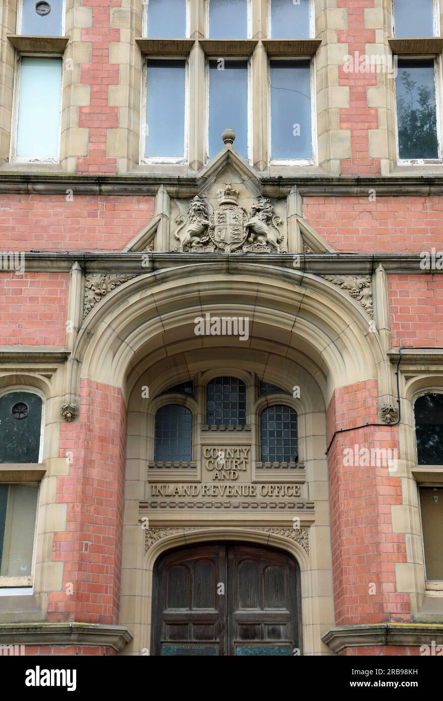 County Court e Inland Revenue Office costruiti nel 1898 a Wigan Foto Stock