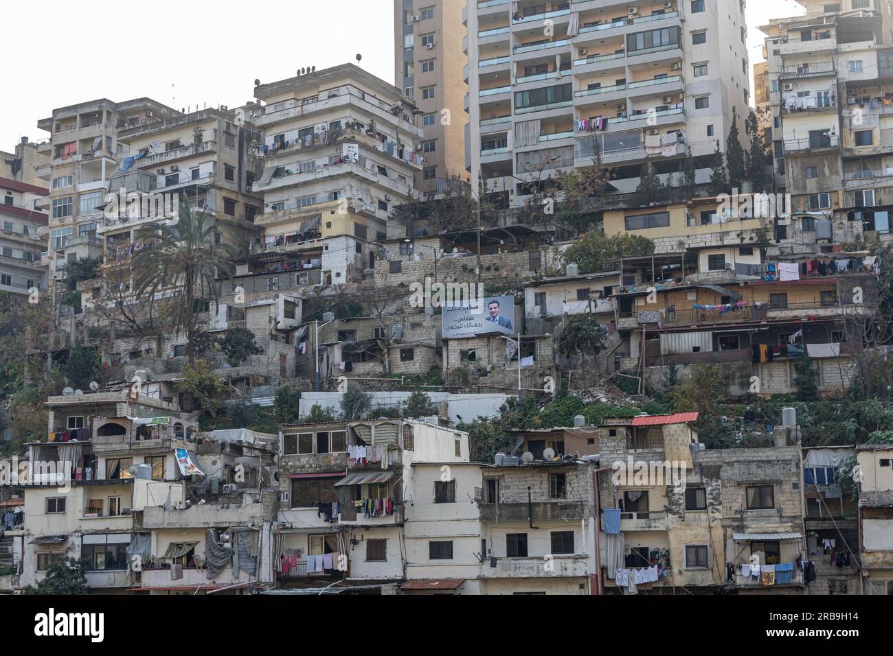 Vista di Tripoli, la seconda città più grande in Libano Foto Stock