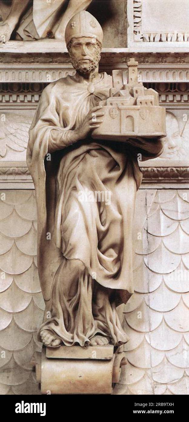 St Petronius 1494; Castel Guelfo / Castel Guelfo di Bologna, Italia di Michelangelo Foto Stock